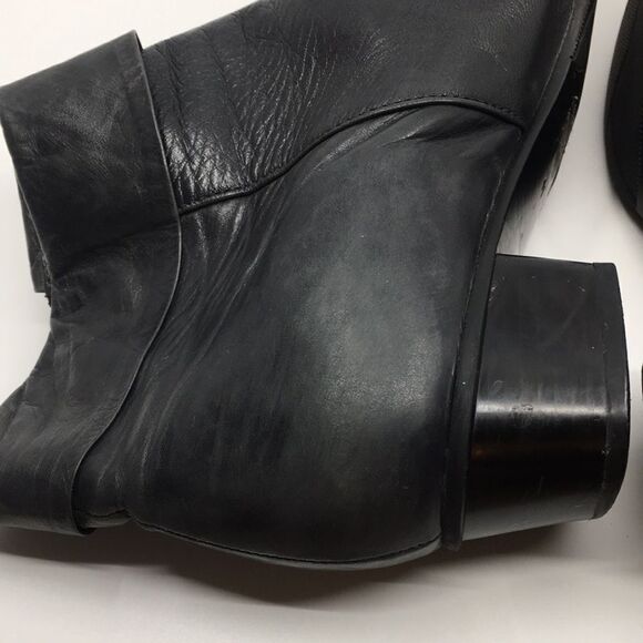 Regarde Le Ciel Stefany 333 Metallic Dark Gray Leather Heeled Ankle Boots Sz 41 - Picture 12 of 16